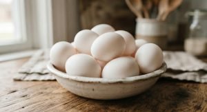 Huevos blancos grandes